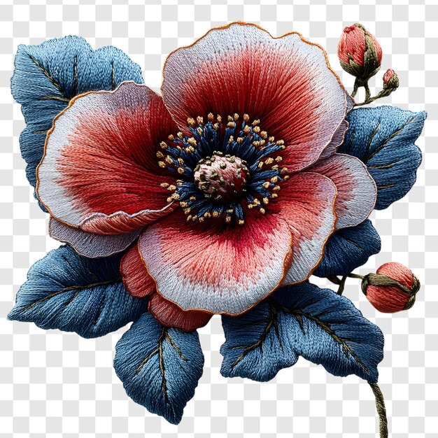 Detale haftu kwiatowego